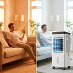 Enfriador de aire portátil 3 en 1 con humidificación y ventilador, perfecto para uso en hogar y oficina, sin necesidad de instalación 1