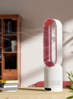 Enfriador de aire sin aspas 3 en 1 con funciones de purificación y oscilación automática, diseño compacto y silencioso ideal 2