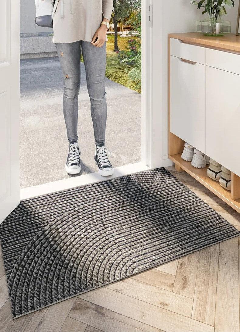 Felpudo antideslizante para entrada de casa y exterior con superficie texturizada, diseñado para mantener limpias las entradas y proporcionar seguridad al 3