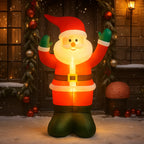 Figuras Navideñas Inflables LED para Exteriores, incluyendo un Papá Noel de 180 cm y un Muñeco de Nieve de 0