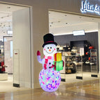 Figuras Navideñas Inflables LED para Exteriores, incluyendo un Papá Noel de 180 cm y un Muñeco de Nieve de 4