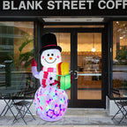 Figuras Navideñas Inflables LED para Exteriores, incluyendo un Papá Noel de 180 cm y un Muñeco de Nieve de 6