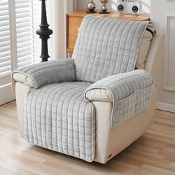 Funda Sillón Reclinable Antideslizante de microfibra acolchada con bolsillo lateral, ideal para proteger y proporcionar comodidad a 0