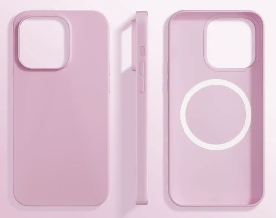 Funda de teléfono de silicona para MagSafe con protección reforzada, diseño moderno y acabado mate, ideal para carga inalámbrica. 5
