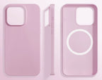 Funda de teléfono de silicona para MagSafe con protección reforzada, diseño moderno y acabado mate, ideal para carga inalámbrica. 5
