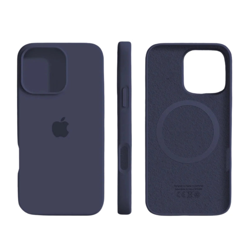Funda de teléfono de silicona para MagSafe con protección reforzada, diseño moderno y acabado mate, ideal para carga inalámbrica. 6