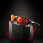 Gafas de sol deportivas polarizadas UV400 con montura ligera y patillas de goma para hombre, ideales para actividades al aire libre y protección 0
