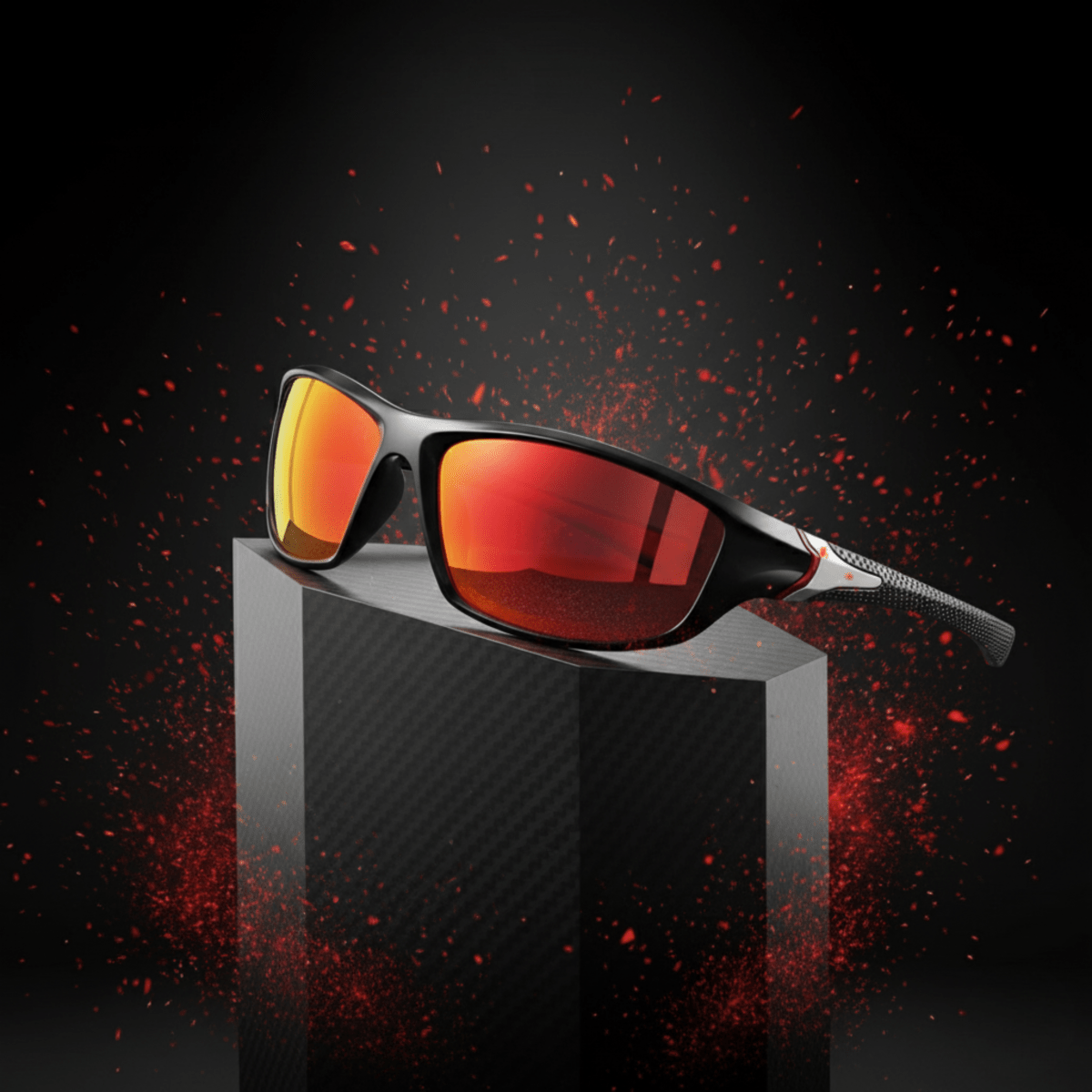 Gafas de sol deportivas polarizadas UV400 con montura ligera y patillas de goma para hombre, ideales para actividades al aire libre y protección 0