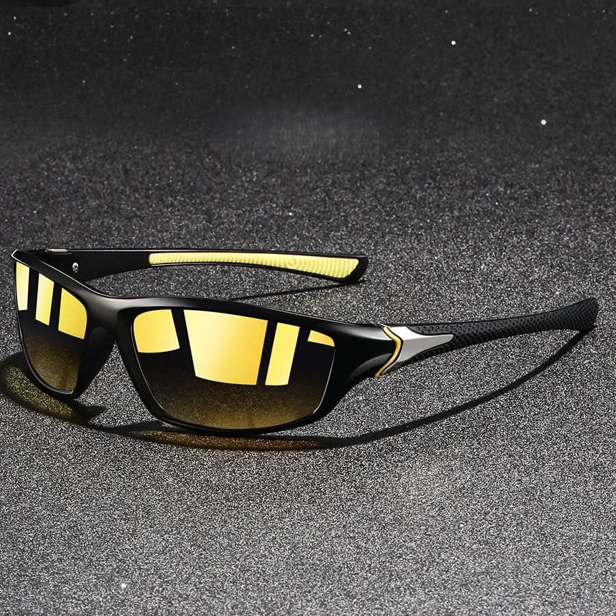 Gafas de sol deportivas polarizadas UV400 con montura ligera y patillas de goma para hombre, ideales para actividades al aire libre y protección 4