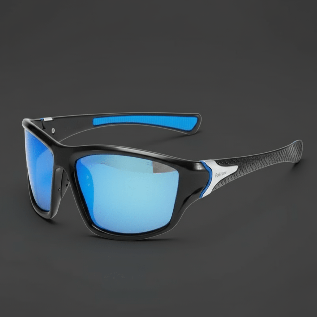 Gafas de sol deportivas polarizadas UV400 con montura ligera y patillas de goma para hombre, ideales para actividades al aire libre y protección 5