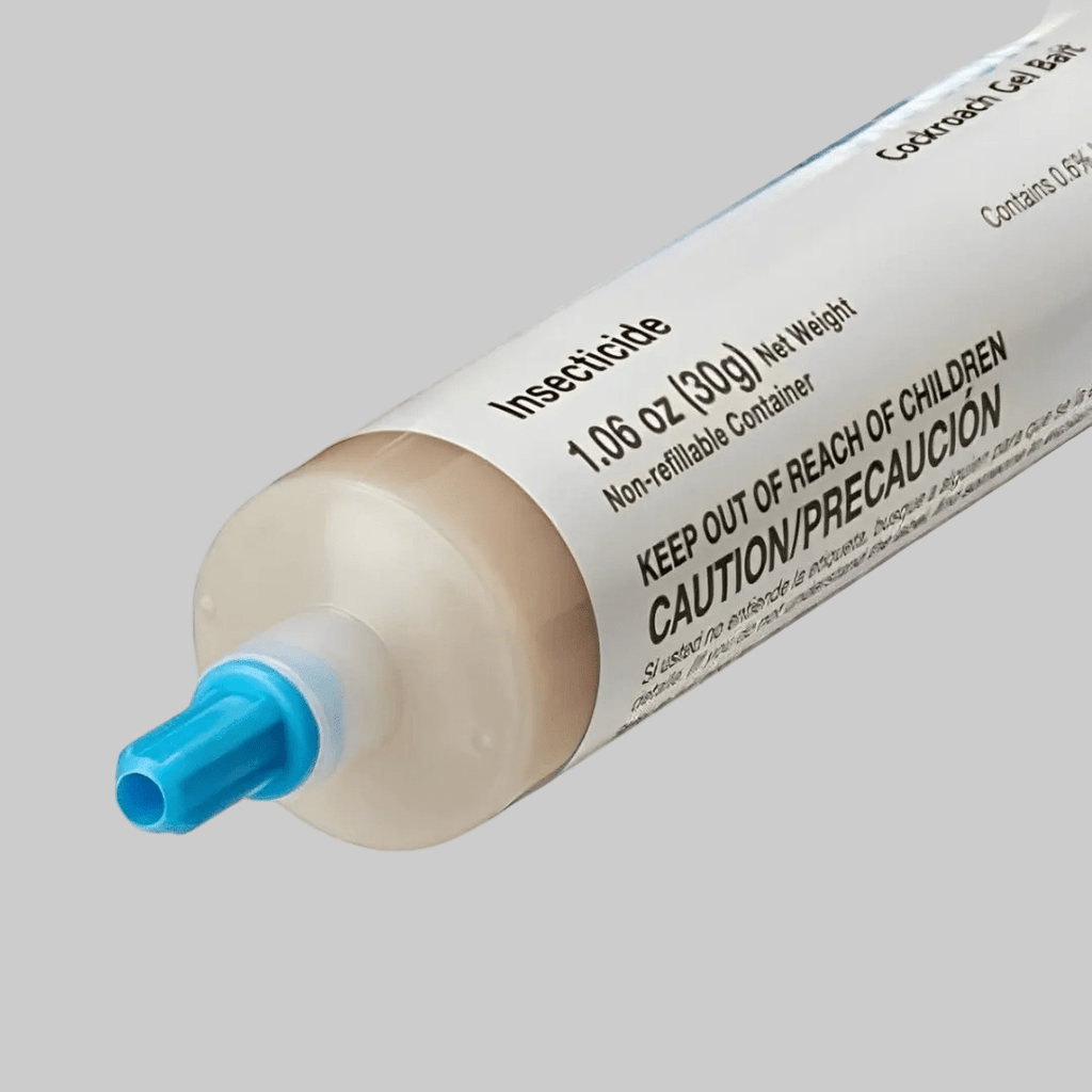 Gel para cucarachas con Indoxacarb en tubo de 30g, ideal para aplicación precisa en interiores y exteriores, ofreciendo un efecto dur 2