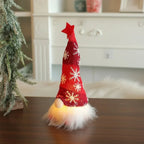 Gnomo Navideño LED con gorro largo y piernas colgantes, decorado con un diseño escandinavo encantador y luces suaves, 2