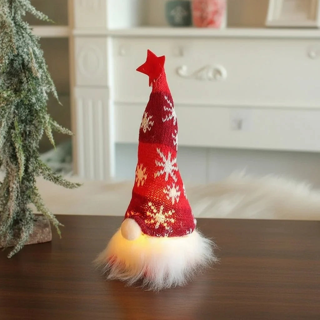 Gnomo Navideño LED con gorro largo y piernas colgantes, decorado con un diseño escandinavo encantador y luces suaves, 2