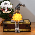 Gnomo Navideño LED con Gorro Largo y Piernas Colgantes – Diseño Escandinavo