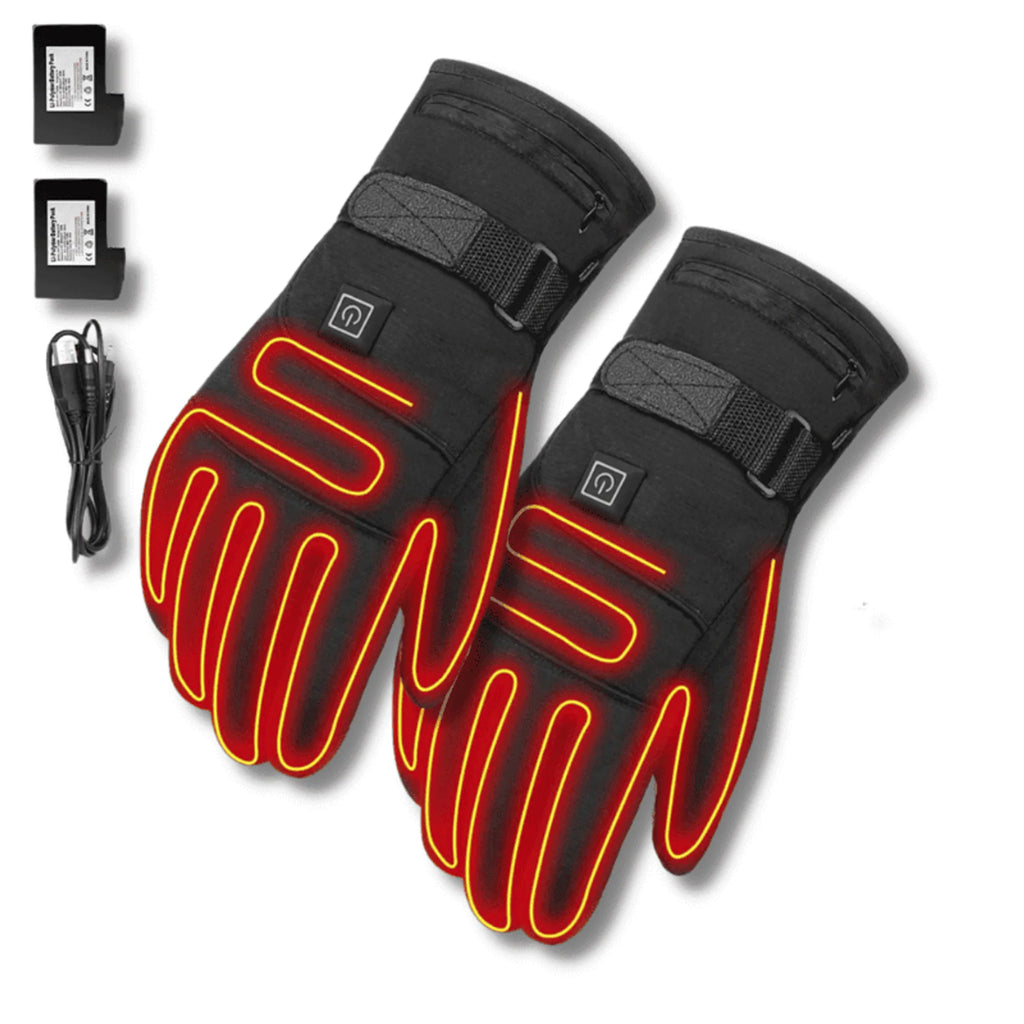 Guantes calefactables para moto con tres niveles de temperatura, forro polar, impermeables y táctiles, ideales para mantener las manos calientes en 5