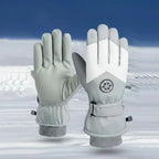 Guantes de moto de invierno impermeables con palma antideslizante, compatibles con pantallas táctiles, fabricados en poliéster de terci 0