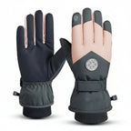 Guantes de moto de invierno impermeables con palma antideslizante, compatibles con pantallas táctiles, fabricados en poliéster de terci 1