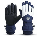 Guantes de moto de invierno impermeables con palma antideslizante, compatibles con pantallas táctiles, fabricados en poliéster de terci 3