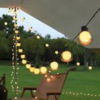 Guirnalda de luces solares exteriores de 5m y 10m con luz cálida, perfecta para iluminar jardines y terrazas. 4