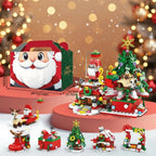Juego de bloques de construcción navideños de plástico ABS con 100-300 piezas para crear escenas festivas, ideal para estimular la creatividad de niños 1