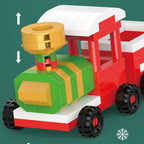 Juego de bloques de construcción navideños de plástico ABS con 100-300 piezas para crear escenas festivas, ideal para estimular la creatividad de niños 4