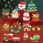 Juego de bloques de construcción navideños de plástico ABS con 100-300 piezas para crear escenas festivas, ideal para estimular la creatividad de niños 6