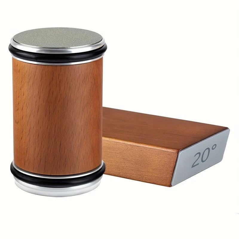 Juego de piedras de afilar con superficie de diamante y soporte magnético, ideal para afilar cuchillos de cocina con precisión y eficacia. 0