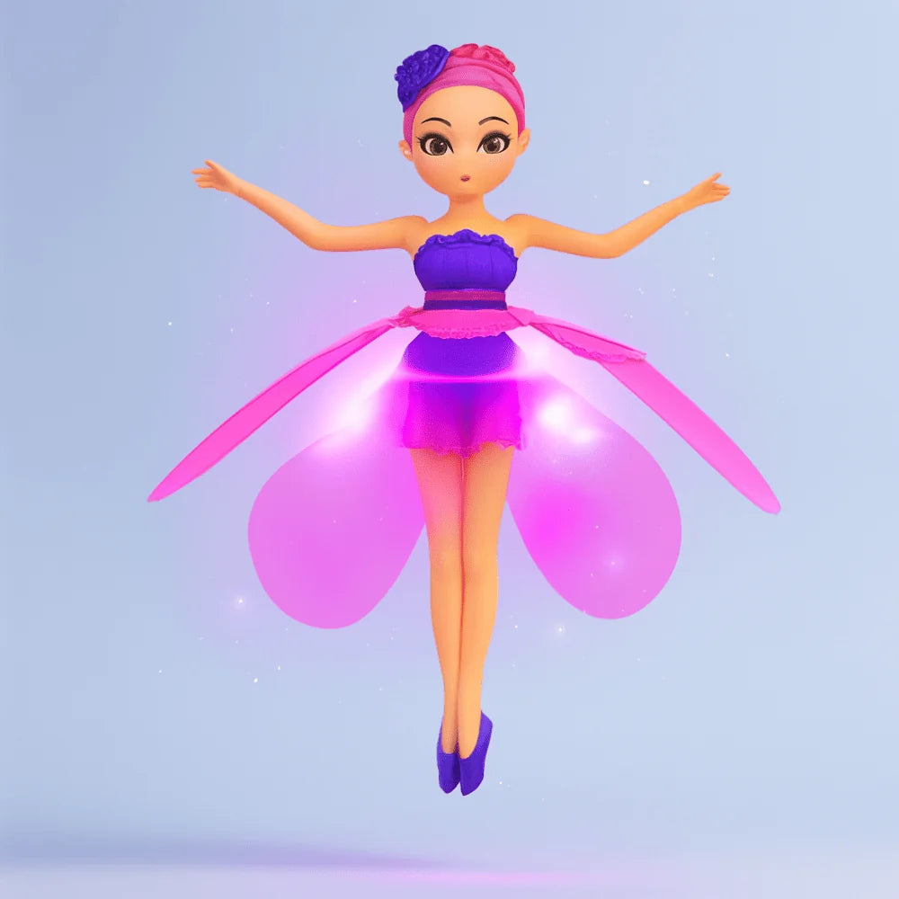 Juguete hada voladora con control sensorial y luces LED, recargable por USB, perfecto para niños, brindando diversión mágica y 2