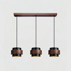 Lámpara colgante cilíndrica ajustable de travertino y madera, ideal para decoración de interiores con un diseño moderno y vers 20