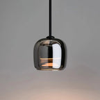 Lámpara colgante LED de 16 cm con pantalla de cristal ahumado, diseño moderno, perfecta para iluminar comedores y coc 0