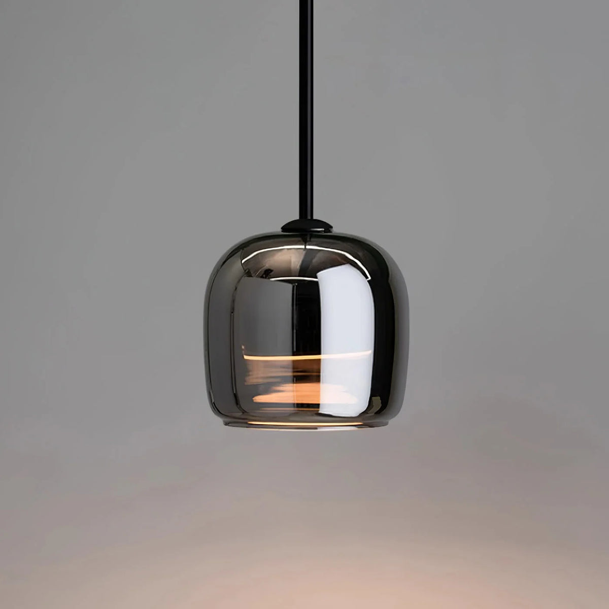 Lámpara colgante LED de 16 cm con pantalla de cristal ahumado, diseño moderno, perfecta para iluminar comedores y coc 0