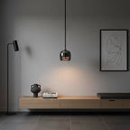 Lámpara colgante LED de 16 cm con pantalla de cristal ahumado, diseño moderno, perfecta para iluminar comedores y coc 2