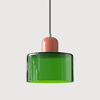 Lámpara colgante retro de cristal ajustable con diseño vintage, ideal para decoración de interiores, diámetro de 15 cm. 13
