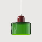 Lámpara colgante retro de cristal ajustable con diseño vintage, ideal para decoración de interiores, diámetro de 15 cm. 25