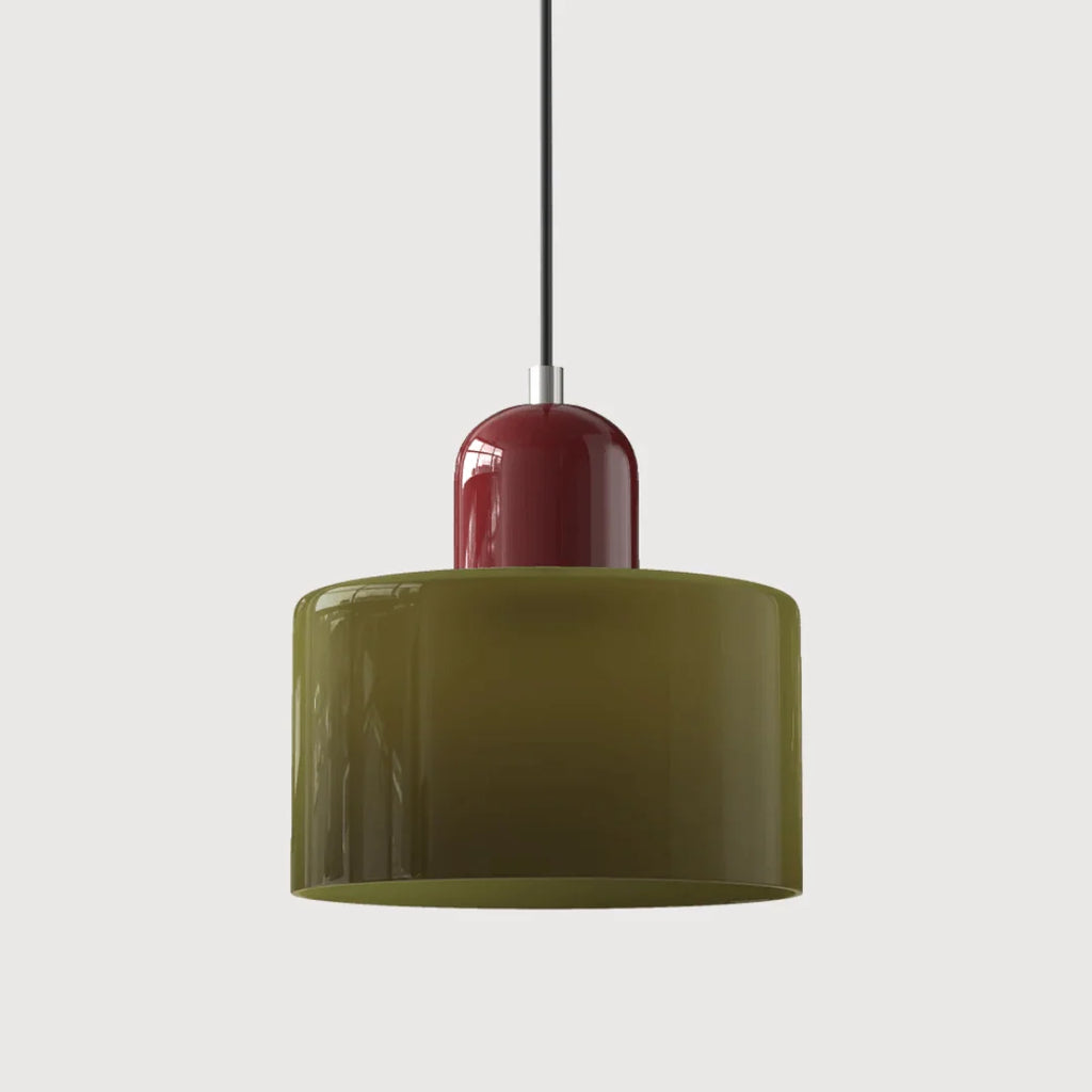 Lámpara colgante retro de cristal ajustable con diseño vintage, ideal para decoración de interiores, diámetro de 15 cm. 9