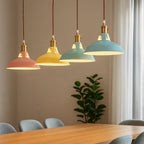 Lámpara colgante de cúpula LED con ajuste de color en hierro mate, diseño moderno ideal para cocinas y comedores. 4