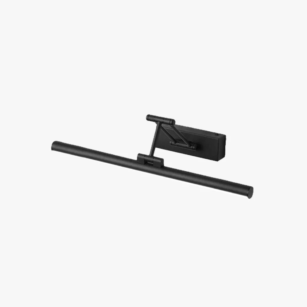 Lámpara de pared LED ajustable de diseño lineal en acabado metálico, disponible en negro o blanco, ideal para interiores y con clasificación IP 1