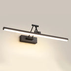 Lámpara de pared LED ajustable de diseño lineal en acabado metálico, disponible en negro o blanco, ideal para interiores y con clasificación IP 3