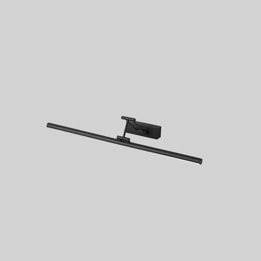 Lámpara de pared LED ajustable de diseño lineal en acabado metálico, disponible en negro o blanco, ideal para interiores y con clasificación IP 4