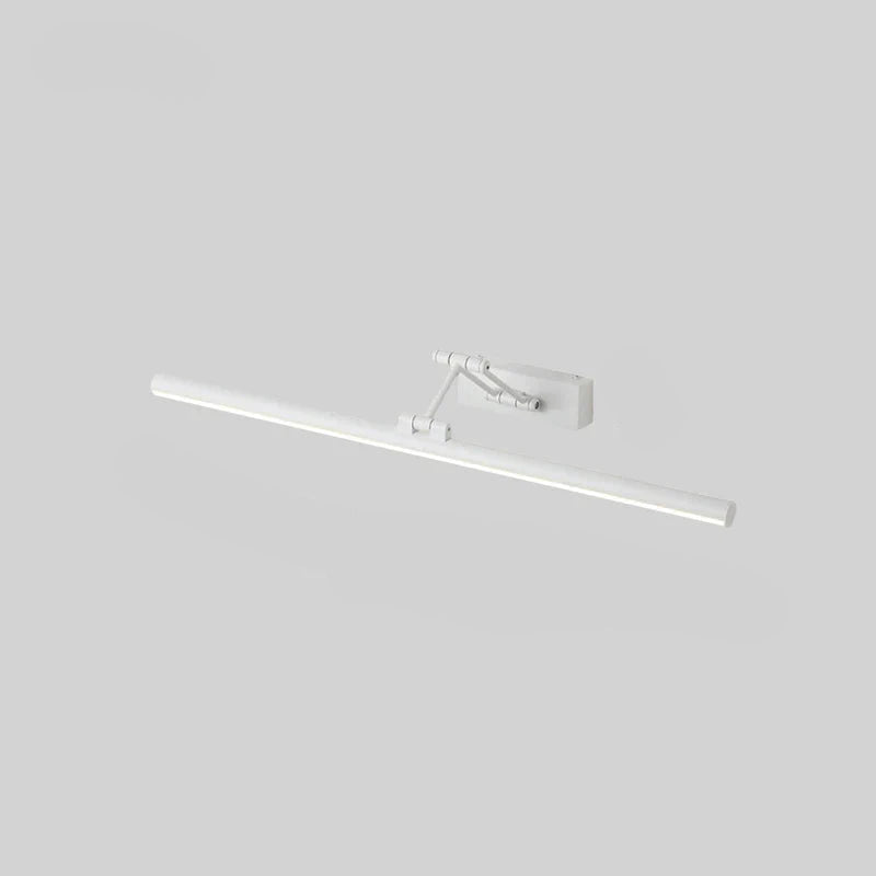 Lámpara de pared LED ajustable de diseño lineal en acabado metálico, disponible en negro o blanco, ideal para interiores y con clasificación IP 5