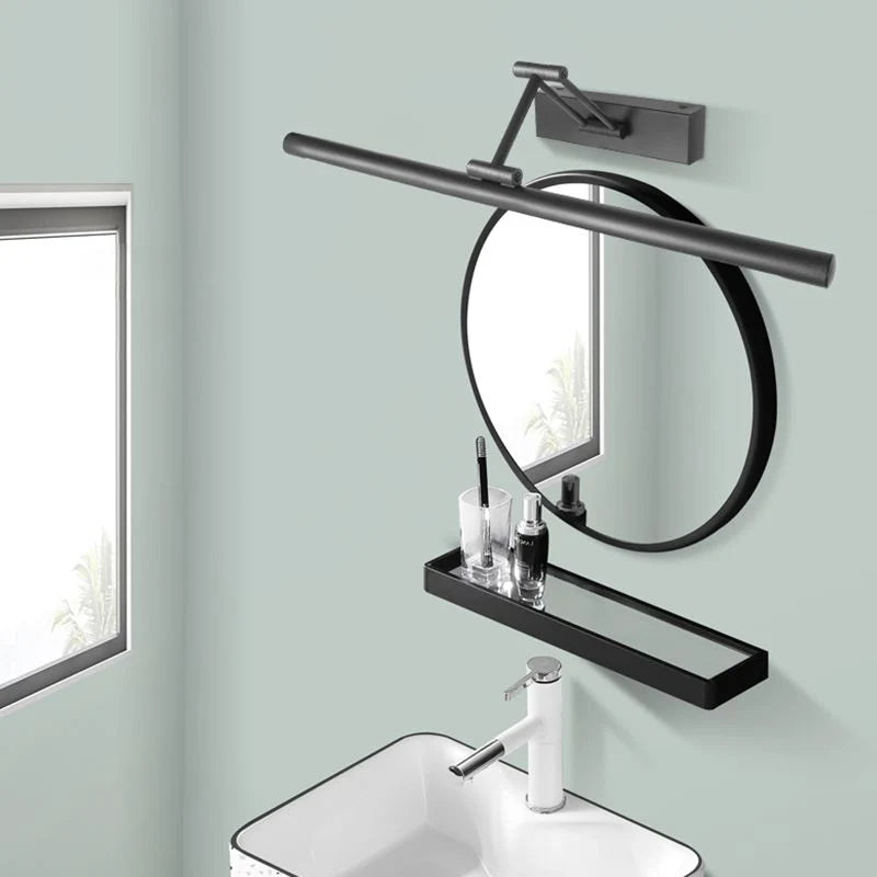 Lámpara de pared LED ajustable de diseño lineal en acabado metálico, disponible en negro o blanco, ideal para interiores y con clasificación IP 6