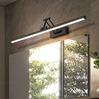 Lámpara de pared LED ajustable de diseño lineal en acabado metálico, disponible en negro o blanco, ideal para interiores y con clasificación IP 9