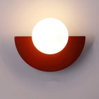 Lámpara de pared LED semicircular de estilo retro disponible en varios colores, ideal para crear una iluminación acogedora en el hogar. 5