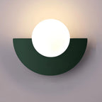Lámpara de pared LED semicircular de estilo retro disponible en varios colores, ideal para crear una iluminación acogedora en el hogar. 7