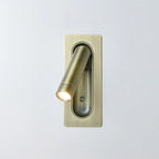 Lámpara de pared LED minimalista de aluminio con cabezal giratorio y control táctil, ideal para iluminación moderna en interiores. 4