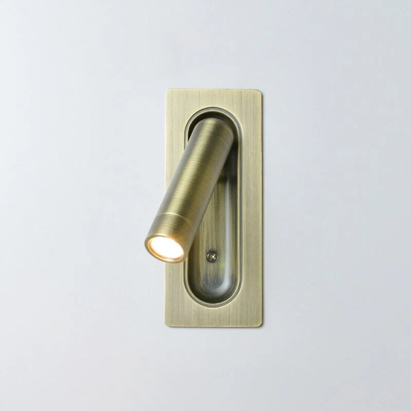 Lámpara de pared LED minimalista de aluminio con cabezal giratorio y control táctil, ideal para iluminación moderna en interiores. 4