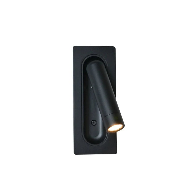 Lámpara de pared LED minimalista de aluminio con cabezal giratorio y control táctil, ideal para iluminación moderna en interiores. 5