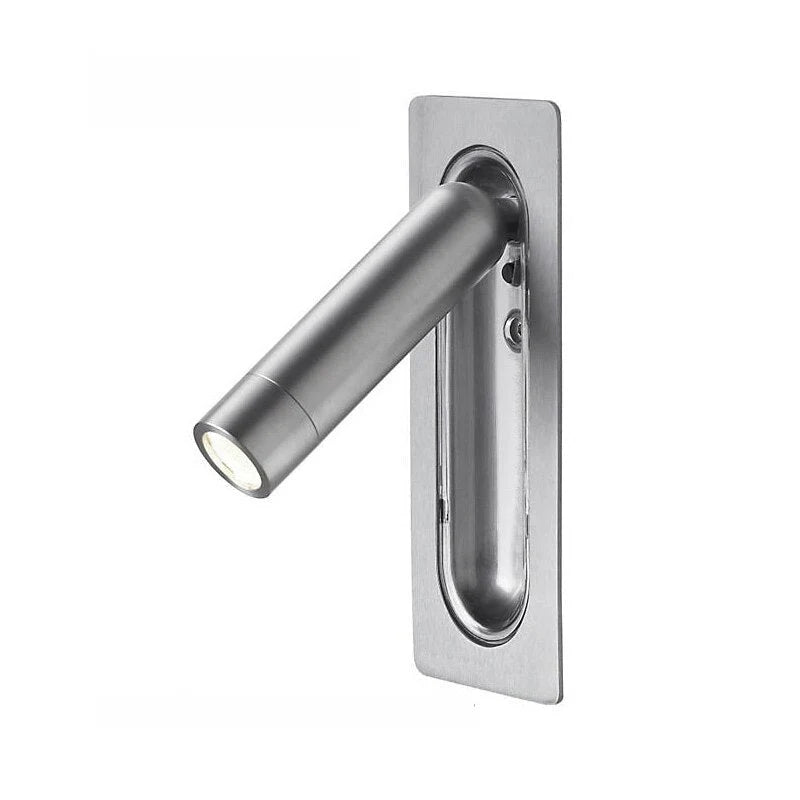 Lámpara de pared LED minimalista de aluminio con cabezal giratorio y control táctil, ideal para iluminación moderna en interiores. 8