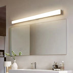Lámpara de pared lineal dimmable con difusor acrílico, ideal para baño y dormitorio, con diseño moderno y elegante. 0