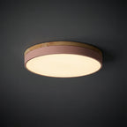 Lámpara de techo LED empotrada regulable con marco de madera, diseño moderno ideal para iluminar cocinas y salas de estar. 0